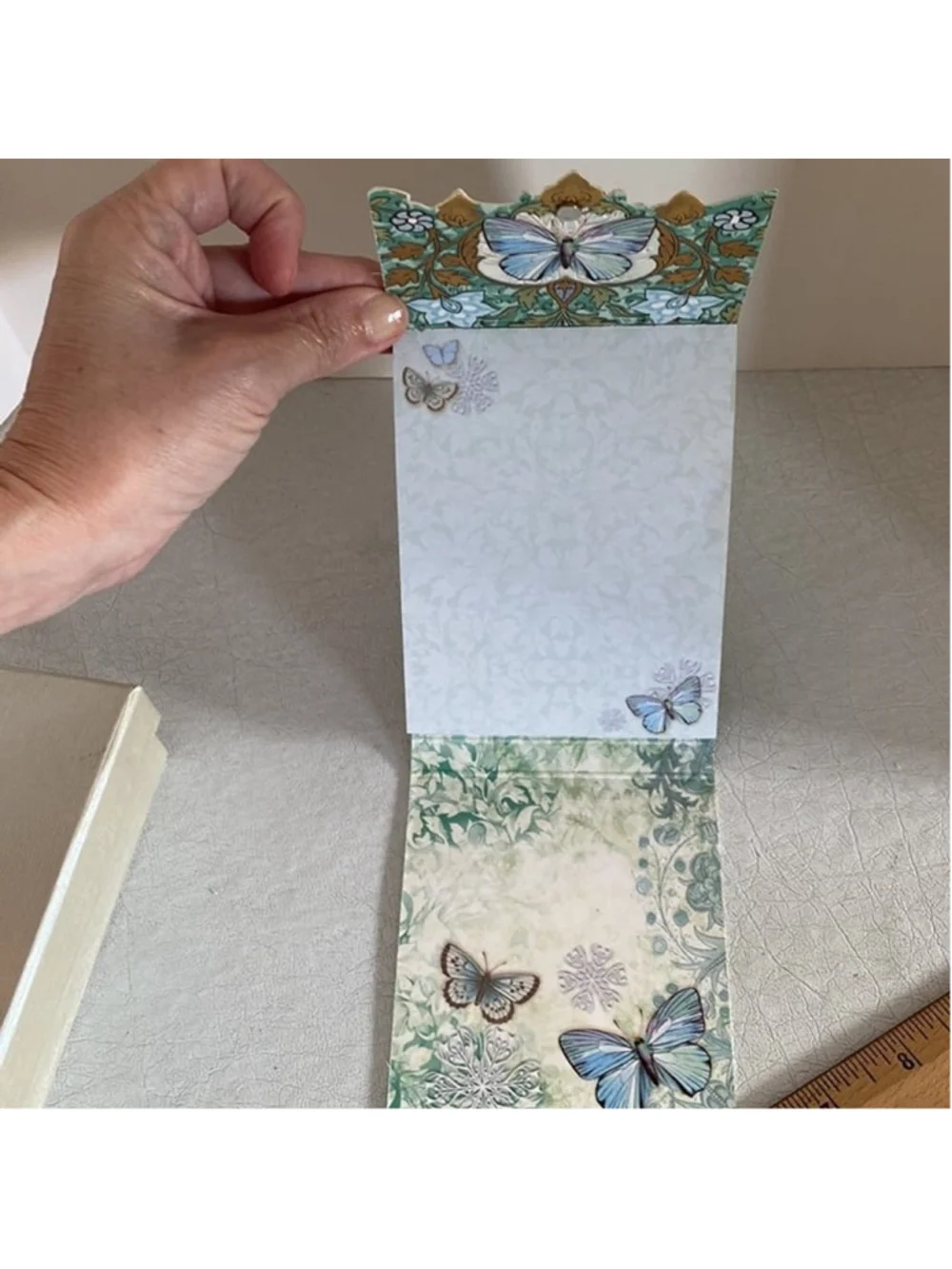 Jeweled fancy mini notebook butterfly floral design